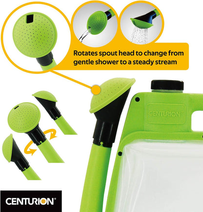 1408 Foldable Clear Plastic Watering Can,1.5 Gal with Rotating Nozzle, Long Stem Spout, Compact Ergonomic Design with Sprinkler & Pouring System Ideal for Indoor/Outdoor Gardening - Lavender