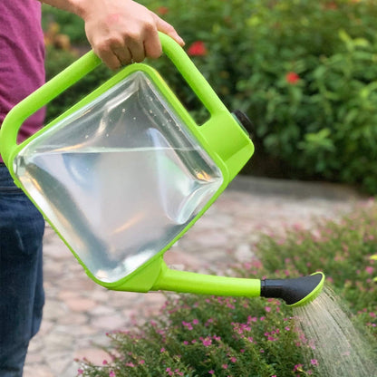 1408 Foldable Clear Plastic Watering Can,1.5 Gal with Rotating Nozzle, Long Stem Spout, Compact Ergonomic Design with Sprinkler & Pouring System Ideal for Indoor/Outdoor Gardening - Lavender