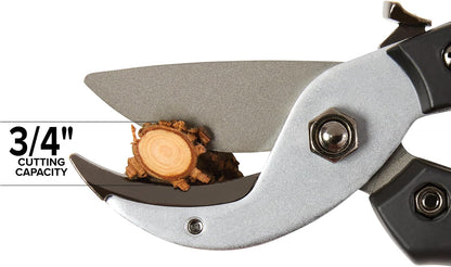 Anvil Pruning Shears – Heavy-Duty Professional Grade Pruner, 3/4” Cutting Capacity, Non-Stick Coating, Ergonomic Grip, Durable Aluminum Frame for Precision and Long-Lasting Performance