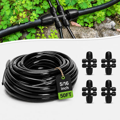 Bonviee Drip Irrigation System Kit for Garden Watering, 230FT Quick Connect