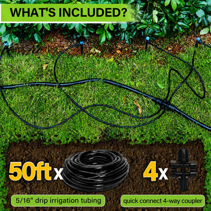 Bonviee Drip Irrigation System Kit for Garden Watering, 230FT Quick Connect
