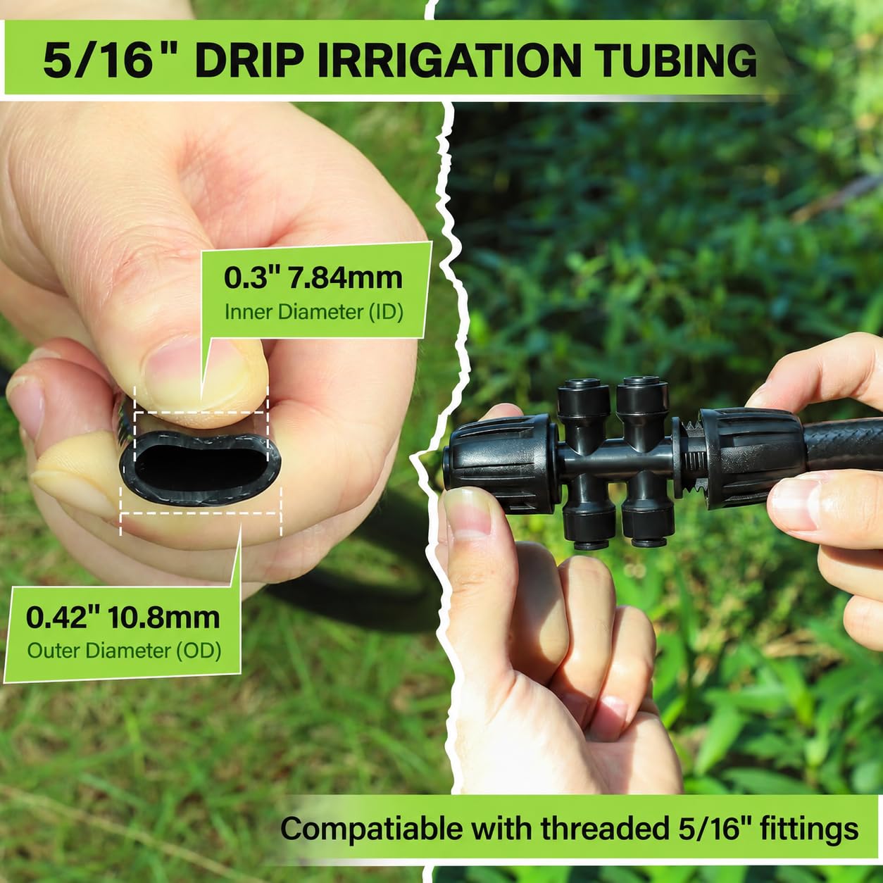 Bonviee Drip Irrigation System Kit for Garden Watering, 230FT Quick Connect