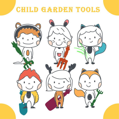 Kids Gardening Tools Gloves Set: 3 Cute Shovel Spade for Kid Garden Work with 2 Toddler Gloves for Teen Boy Girls