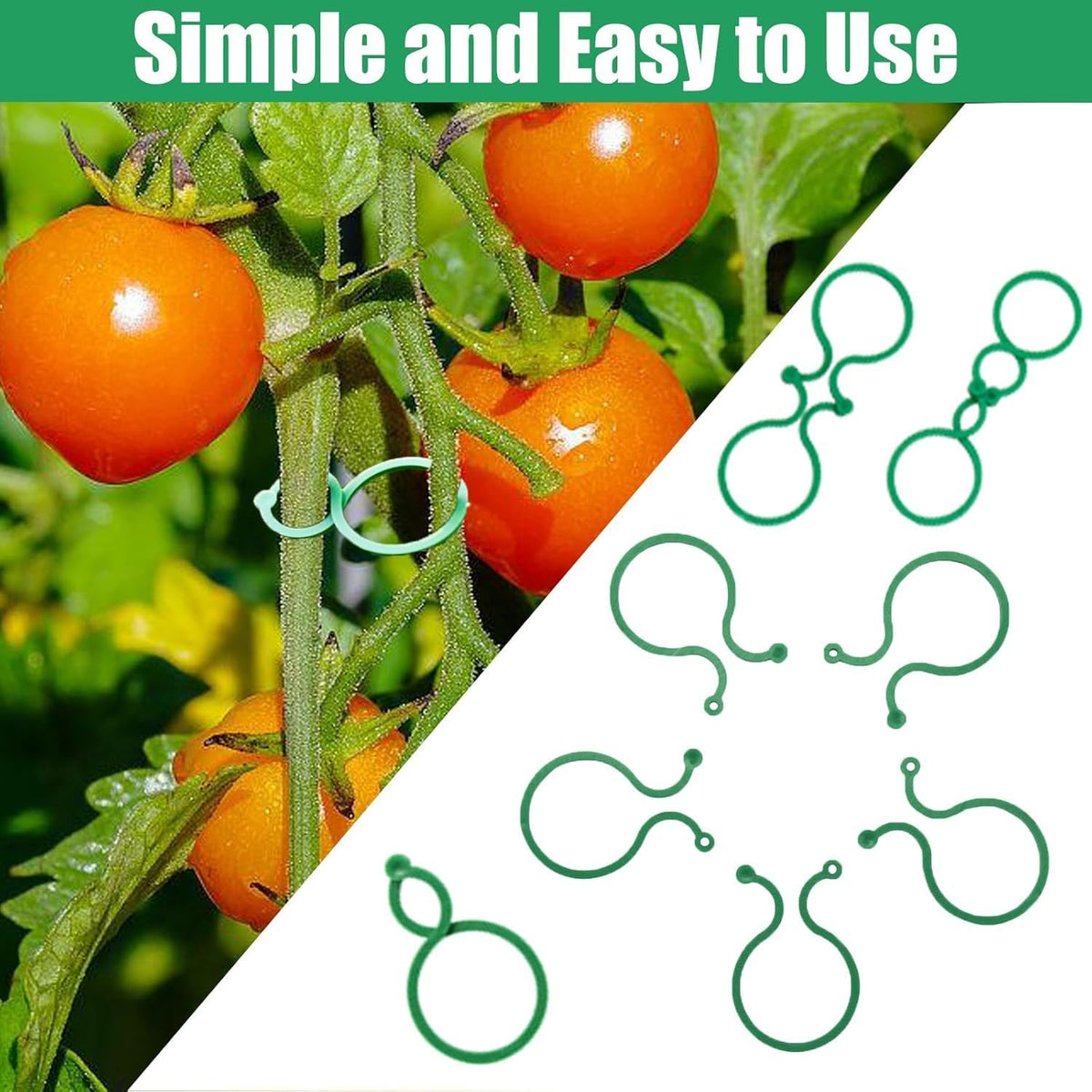 100 Pcs Plant Clips for Climbing Plants Garden Clips Plant Support Clips for Tomato Gardening Clips Vegetable Clips for Support for Securing Plants