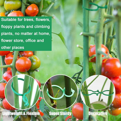 100 Pcs Plant Clips for Climbing Plants Garden Clips Plant Support Clips for Tomato Gardening Clips Vegetable Clips for Support for Securing Plants