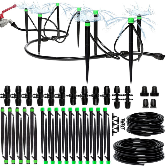 CARPATHEN Drip Irrigation System Kit for Garden Watering, Sprinkler, 100 ft