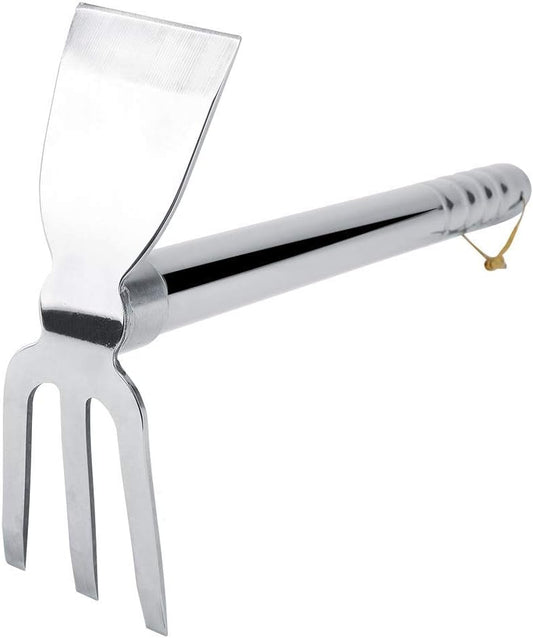 Gardening Rakes Shovel,Digging Hoe Garden Tools 2 in 1 Hoe and Rake,Heavy Duty Stainless Steel Vegetable Flower Planting Digging Gadget (Hoe and Rake)