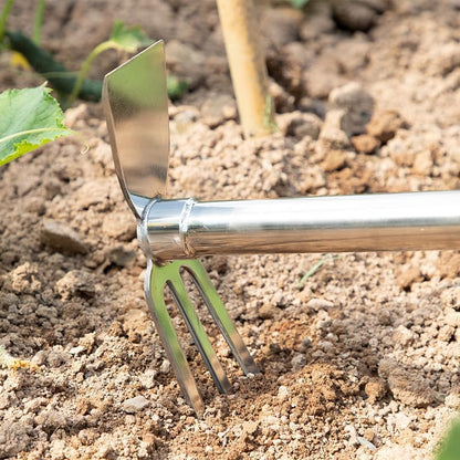 Gardening Rakes Shovel,Digging Hoe Garden Tools 2 in 1 Hoe and Rake,Heavy Duty Stainless Steel Vegetable Flower Planting Digging Gadget (Hoe and Rake)