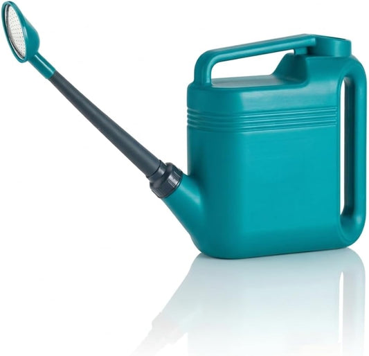 2 Gallon Watering Can, Garden Watering Can Outdoor, Large Plant Watering Can with Long Spout, Non-Slip Handle, Leak-Proof Plastic Watering Can