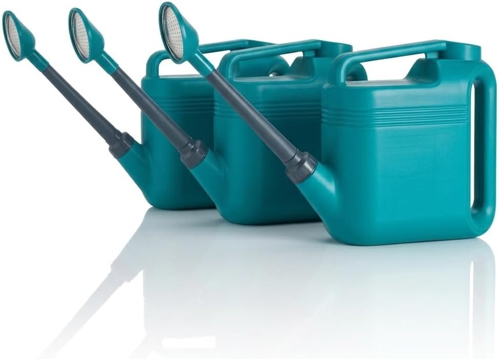 2 Gallon Watering Can, Garden Watering Can Outdoor, Large Plant Watering Can with Long Spout, Non-Slip Handle, Leak-Proof Plastic Watering Can