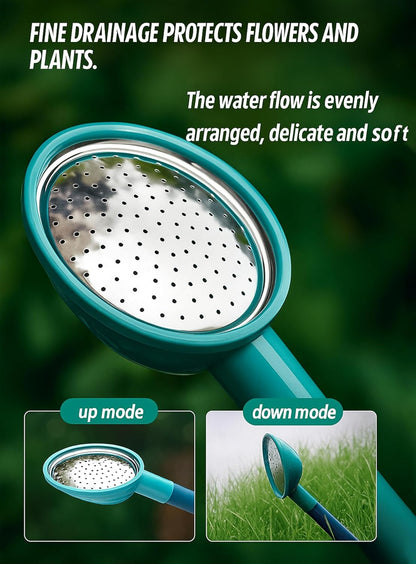 2 Gallon Watering Can, Garden Watering Can Outdoor, Large Plant Watering Can with Long Spout, Non-Slip Handle, Leak-Proof Plastic Watering Can