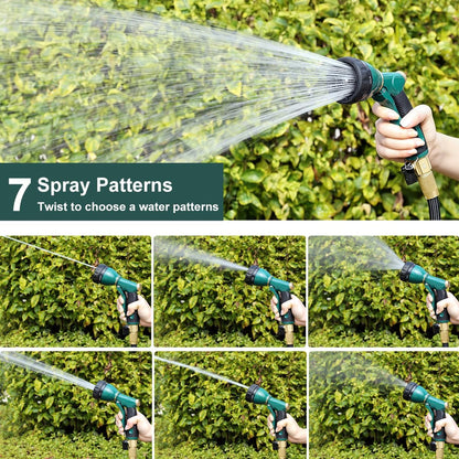 Metal Garden Hose Nozzle Heavy Duty, 8 Spray Patterns, High Pressure