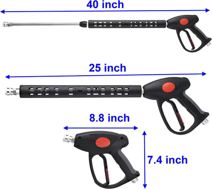 Replacement Pressure Washer Gun with Extension Wand, M22 Fitting