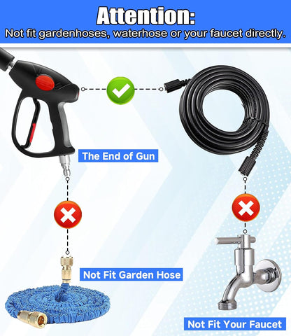 Replacement Pressure Washer Gun with Extension Wand, M22 Fitting