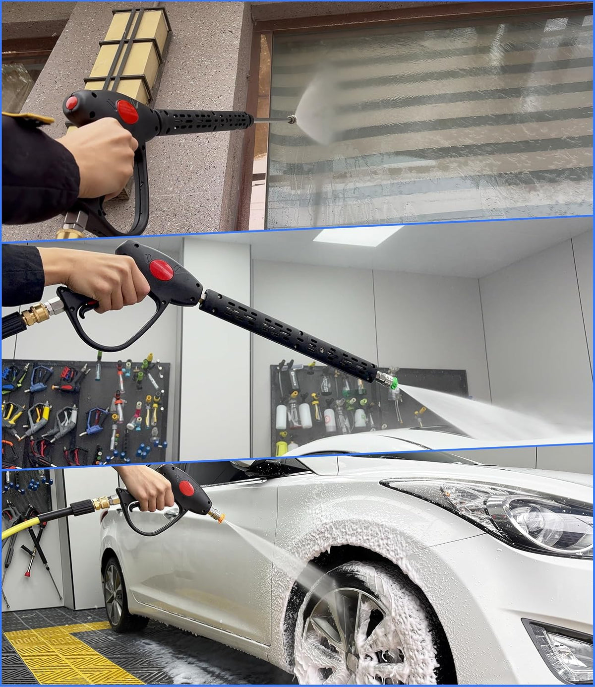 Replacement Pressure Washer Gun with Extension Wand, M22 Fitting