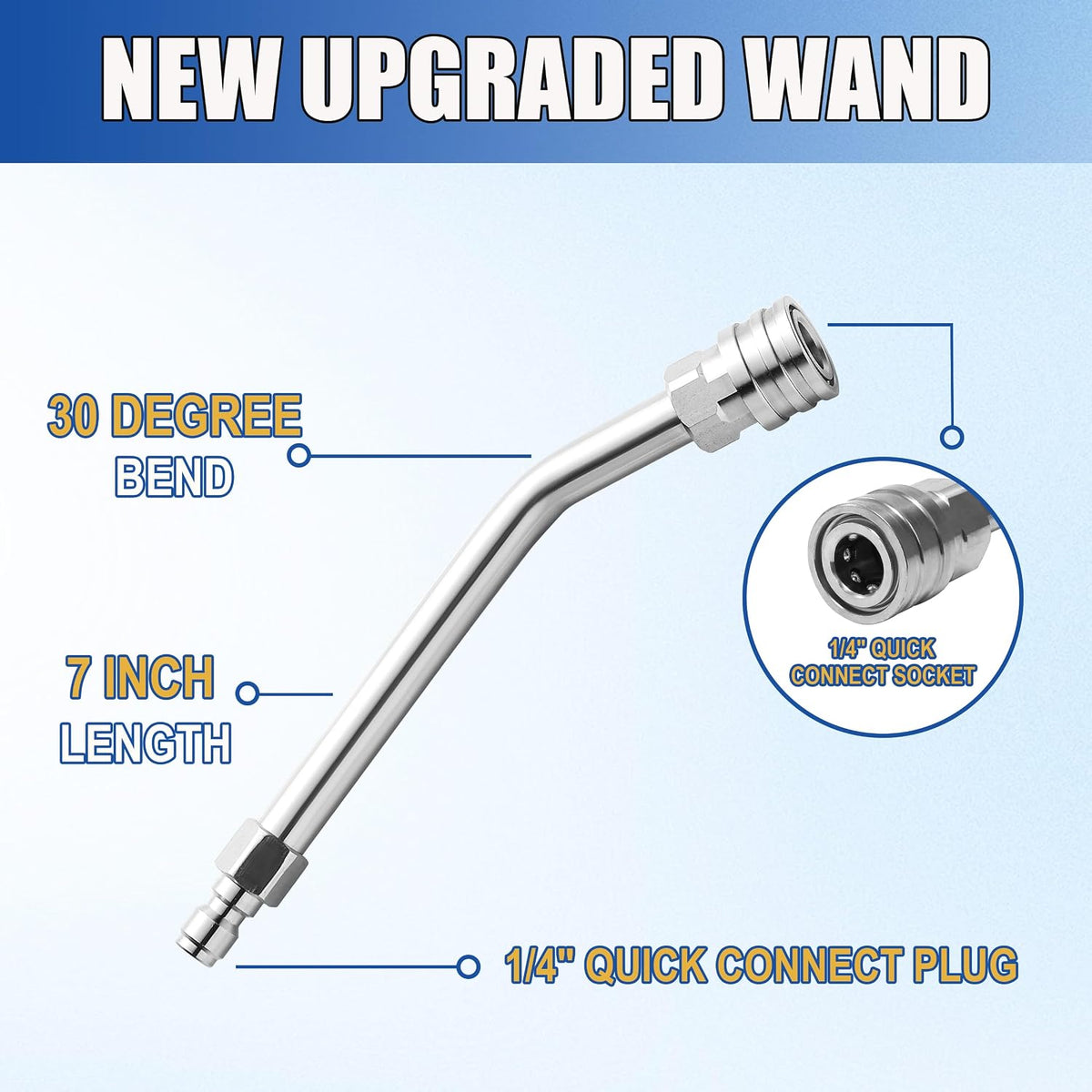 Replacement Pressure Washer Gun with Extension Wand, M22 Fitting