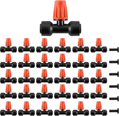 133FT Quick-Connect Drip Irrigation Kit with 30 Drip Emitters,3 Spray Types