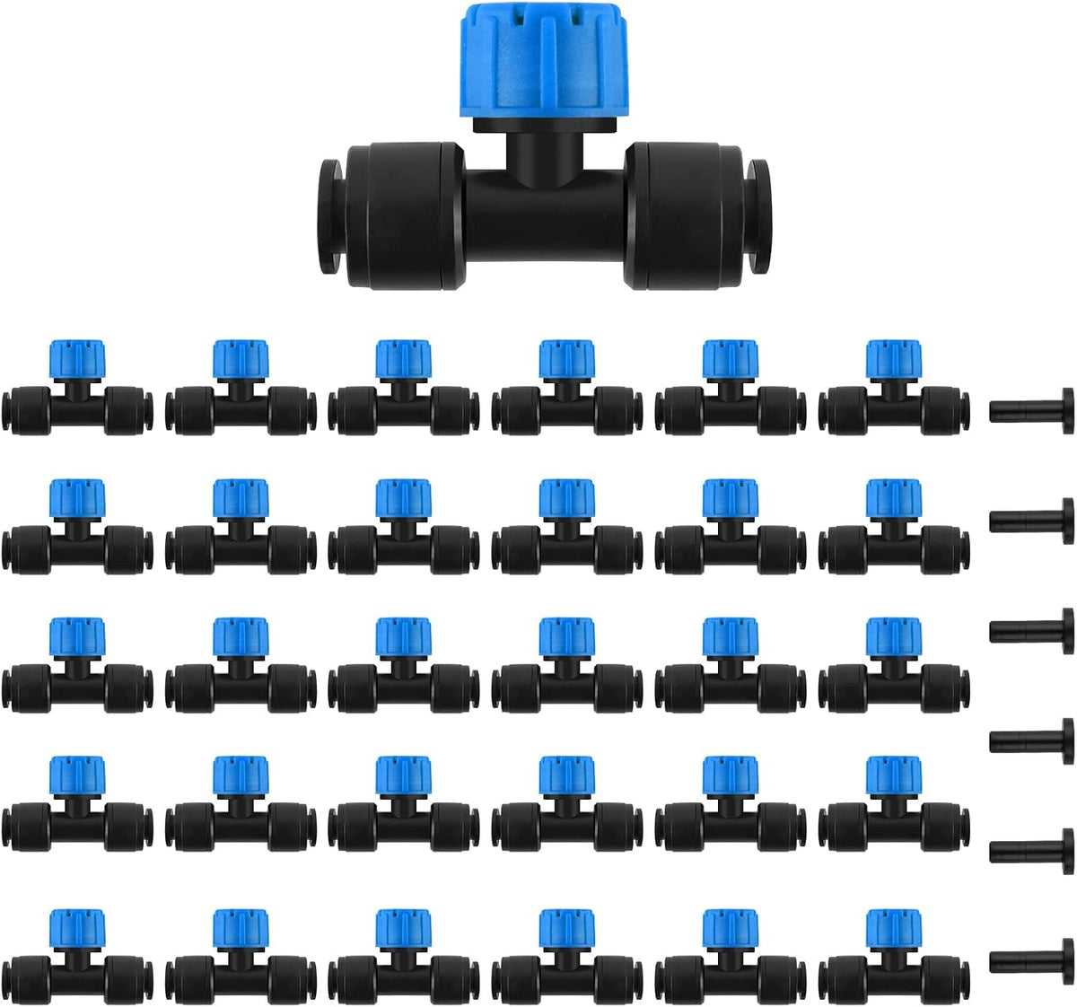 133FT Quick-Connect Drip Irrigation Kit with 30 Drip Emitters,3 Spray Types