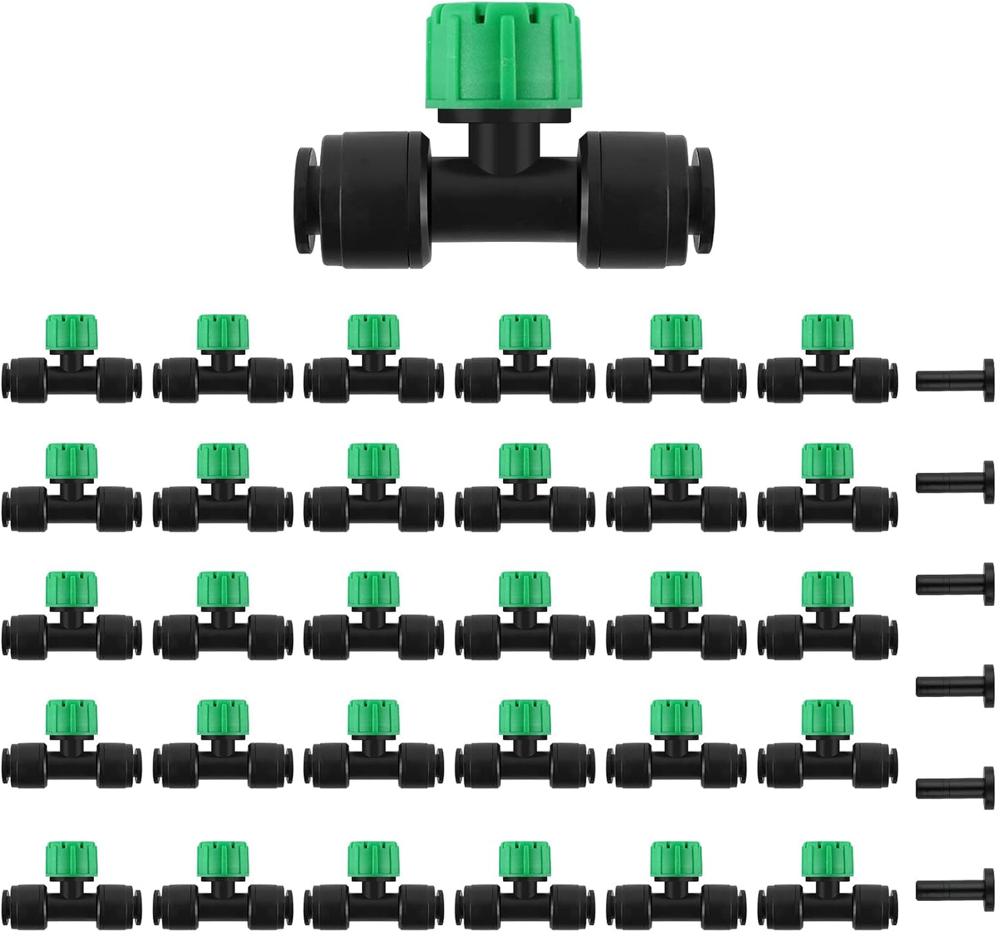 133FT Quick-Connect Drip Irrigation Kit with 30 Drip Emitters,3 Spray Types