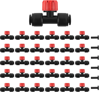 133FT Quick-Connect Drip Irrigation Kit with 30 Drip Emitters,3 Spray Types