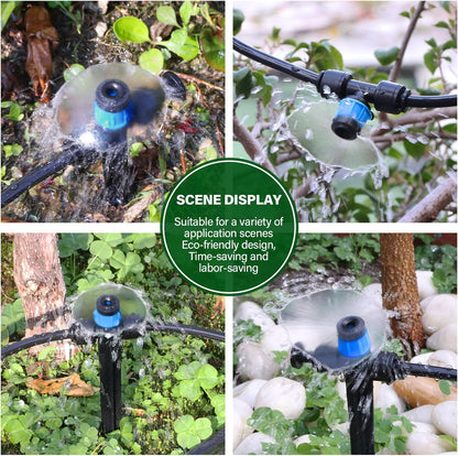 133FT Quick-Connect Drip Irrigation Kit with 30 Drip Emitters,3 Spray Types
