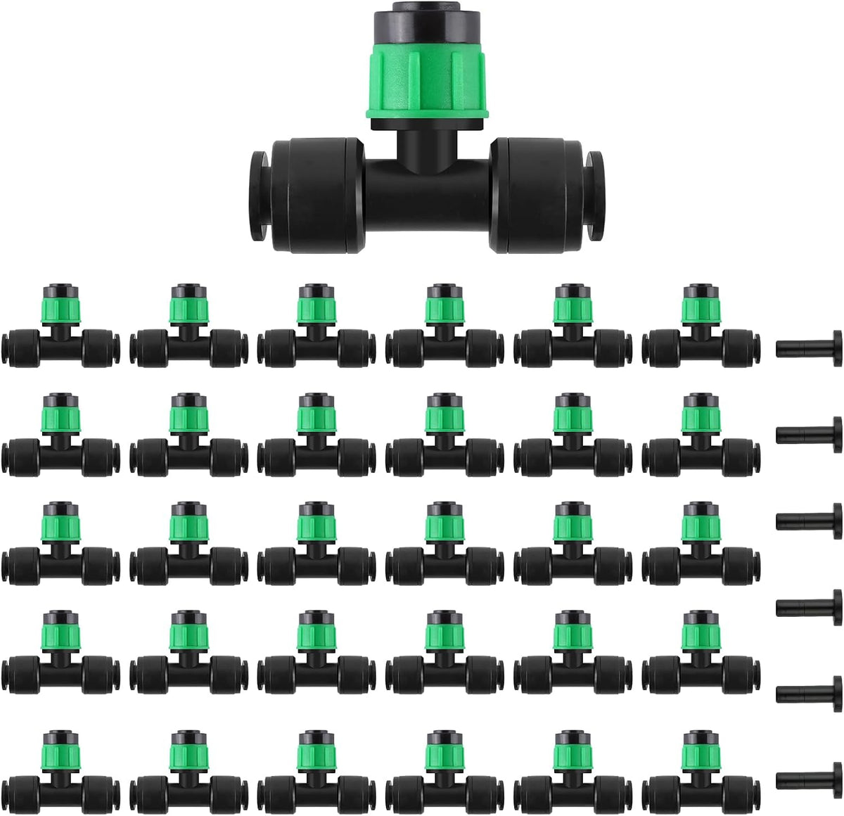 133FT Quick-Connect Drip Irrigation Kit with 30 Drip Emitters,3 Spray Types
