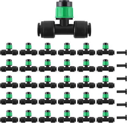 133FT Quick-Connect Drip Irrigation Kit with 30 Drip Emitters,3 Spray Types
