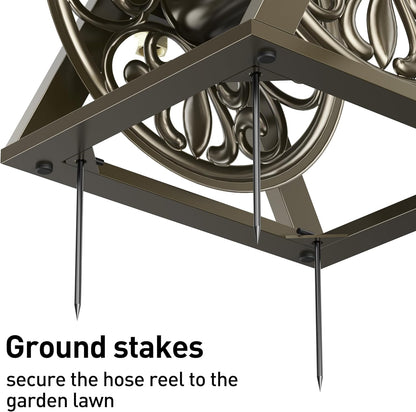 Wall/Floor Mount Hose Reel, Holds 200-Feet of 5/8-Inch Hose