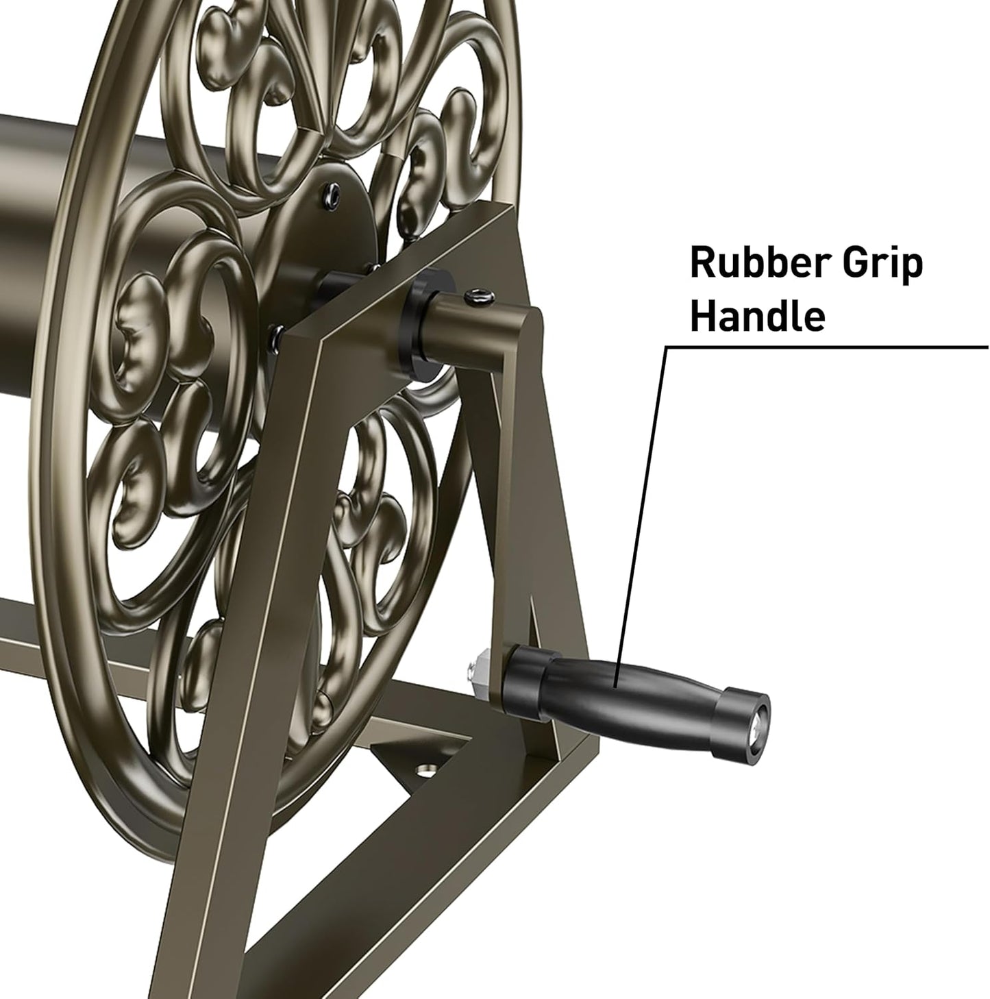 Wall/Floor Mount Hose Reel, Holds 200-Feet of 5/8-Inch Hose