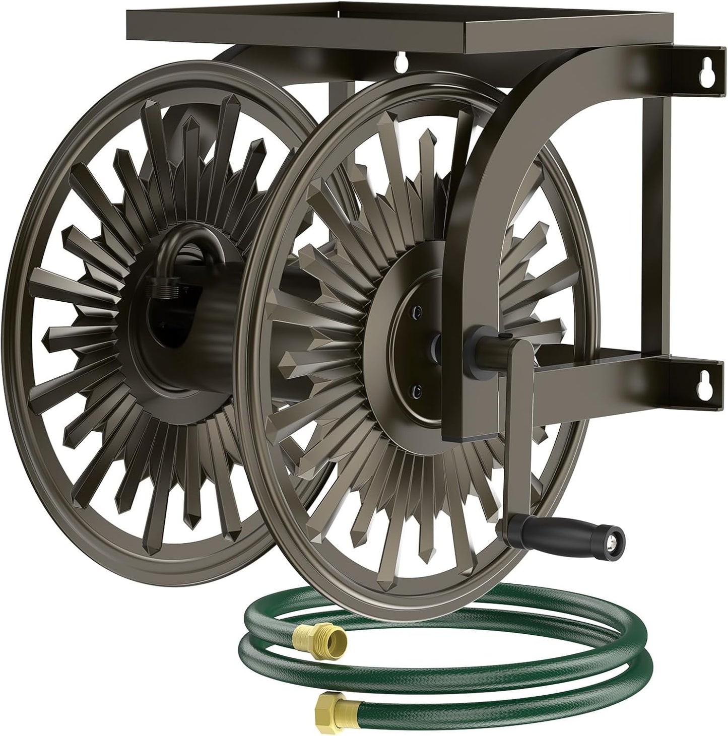 Wall/Floor Mount Hose Reel, Holds 200-Feet of 5/8-Inch Hose