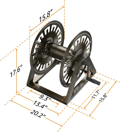 Wall/Floor Mount Hose Reel, Holds 200-Feet of 5/8-Inch Hose