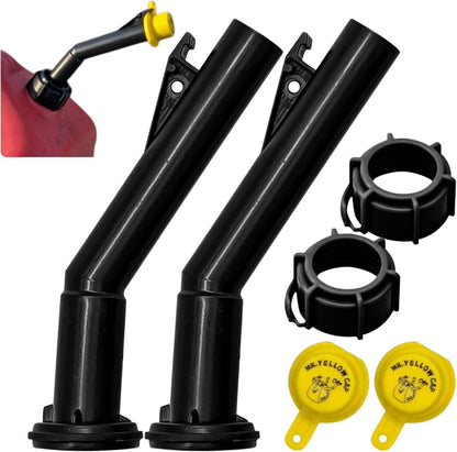 Gas Can Spout Replacement For 𝐎𝐥𝐝 𝐒𝐭𝐲𝐥𝐞 𝐁𝐥𝐢𝐭𝐳 𝐂𝐚𝐧𝐬 𝐎𝐍𝐋𝐘 - EASY TO INSTALL Gas Cap Replacement, Gas Can Nozzle Kit For 5 Gallon Gas Can Lids & Diesel Fuel Can, 2-Pack