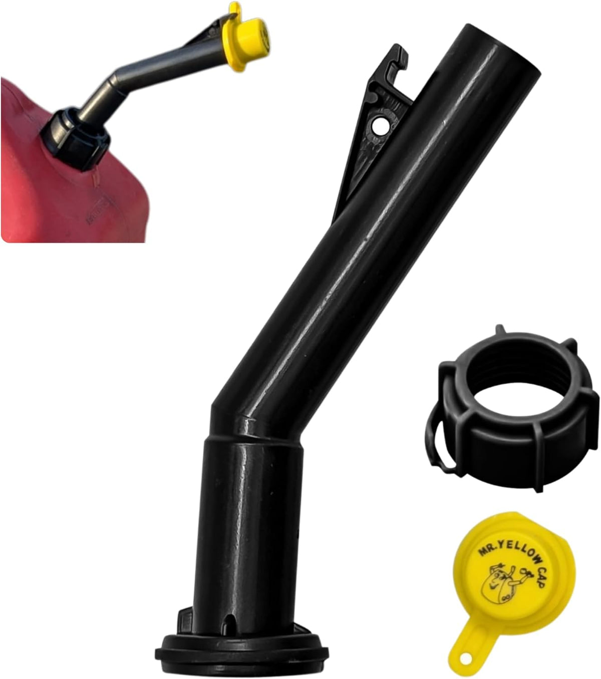 Gas Can Spout Replacement For 𝐎𝐥𝐝 𝐒𝐭𝐲𝐥𝐞 𝐁𝐥𝐢𝐭𝐳 𝐂𝐚𝐧𝐬 𝐎𝐍𝐋𝐘 - EASY TO INSTALL Gas Cap Replacement, Gas Can Nozzle Kit For 5 Gallon Gas Can Lids & Diesel Fuel Can, 2-Pack