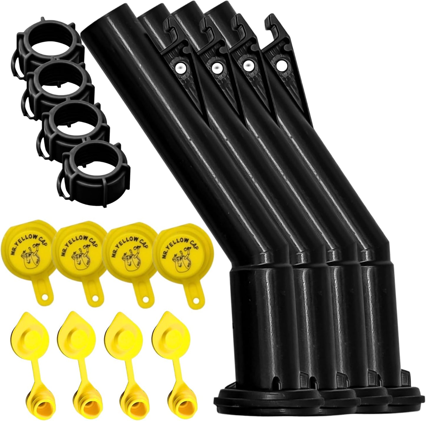 Gas Can Spout Replacement For 𝐎𝐥𝐝 𝐒𝐭𝐲𝐥𝐞 𝐁𝐥𝐢𝐭𝐳 𝐂𝐚𝐧𝐬 𝐎𝐍𝐋𝐘 - EASY TO INSTALL Gas Cap Replacement, Gas Can Nozzle Kit For 5 Gallon Gas Can Lids & Diesel Fuel Can, 2-Pack