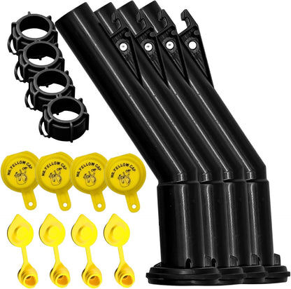 Gas Can Spout Replacement For 𝐎𝐥𝐝 𝐒𝐭𝐲𝐥𝐞 𝐁𝐥𝐢𝐭𝐳 𝐂𝐚𝐧𝐬 𝐎𝐍𝐋𝐘 - EASY TO INSTALL Gas Cap Replacement, Gas Can Nozzle Kit For 5 Gallon Gas Can Lids & Diesel Fuel Can, 2-Pack