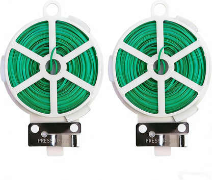 Twist Ties Garden Plant Ties for Outdoor Reusable Green Plants Garden Ties with Cutter 328 FT/100m Plant Ties for Climbing Plants Twist Ties Garden Wire for Plants Gardening Home Office Organization