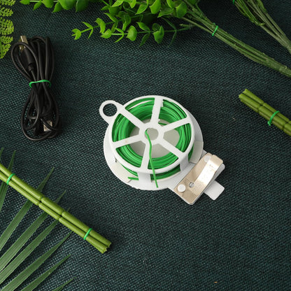 Twist Ties Garden Plant Ties for Outdoor Reusable Green Plants Garden Ties with Cutter 328 FT/100m Plant Ties for Climbing Plants Twist Ties Garden Wire for Plants Gardening Home Office Organization