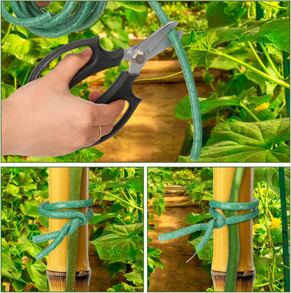 76 ft Soft Plants Ties Flexible Foam Garden Ties 1cm Garden Twist Wire Reusable Cut to Size for Climbing Plants Vines Tomatoes Home Office Tying Veggies Flower Supplies Craft, Green