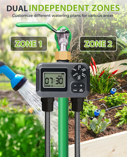 Sprinkler Timer, Water Timer for Garden Hose 2 Zone