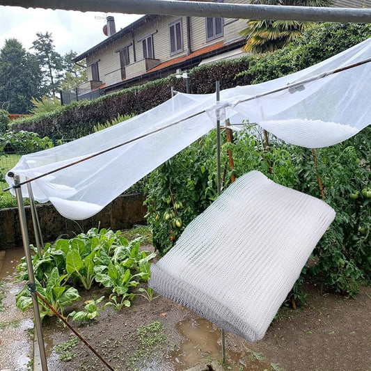 Anti Hail Netting for Garden Heavy Duty, HDPE Hail Protection Net White, Floating Row Cover for Plants Orchards,Farms - Reusable, 5 mm Hole, Customizable Size(14 x 100 m/45.9 x 328.1 ft) - Colors B