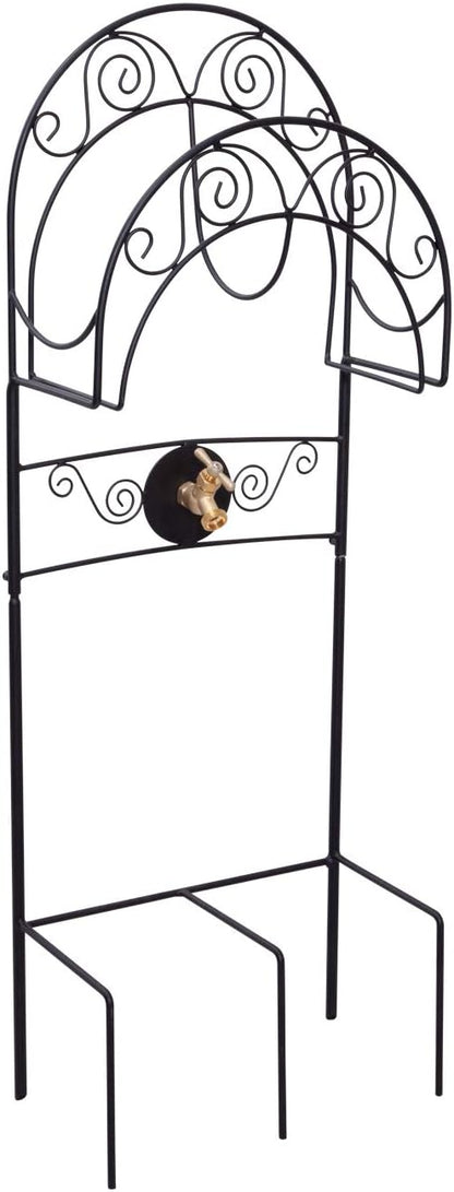 Liberty Garden 640-KD Decorative w/Bib Hose Stand, Black