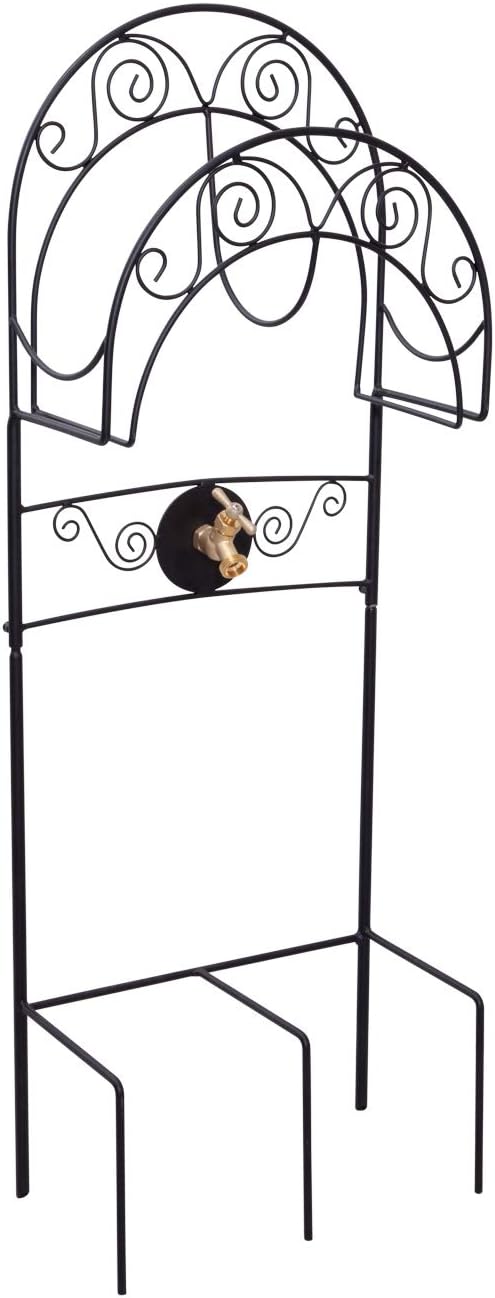 Liberty Garden 640-KD Decorative w/Bib Hose Stand, Black