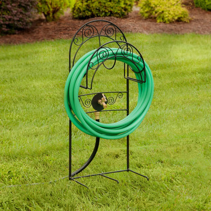 Liberty Garden 640-KD Decorative w/Bib Hose Stand, Black