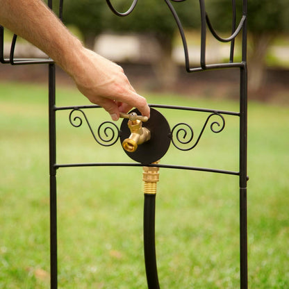 Liberty Garden 640-KD Decorative w/Bib Hose Stand, Black