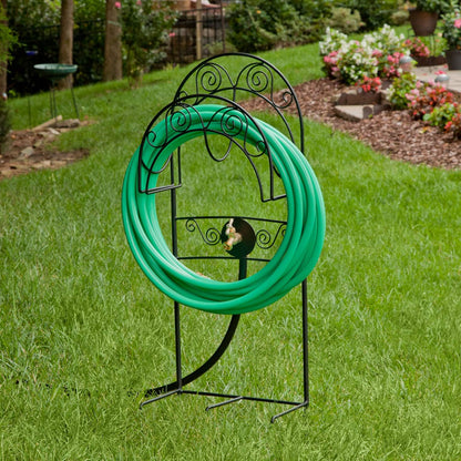 Liberty Garden 640-KD Decorative w/Bib Hose Stand, Black