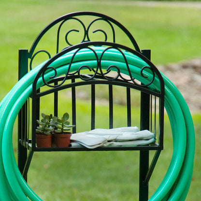 Liberty Garden 640-KD Decorative w/Bib Hose Stand, Black