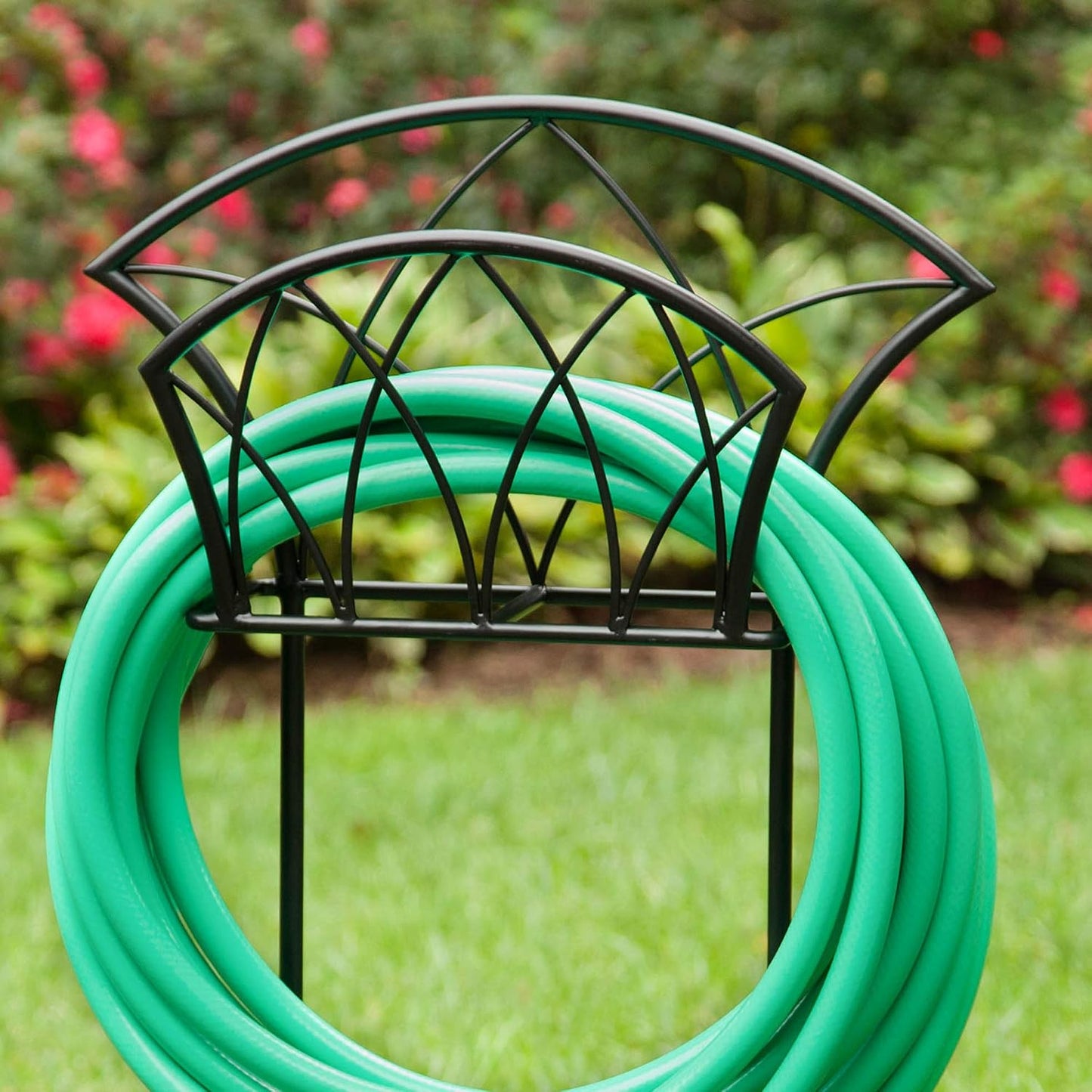 Liberty Garden 640-KD Decorative w/Bib Hose Stand, Black