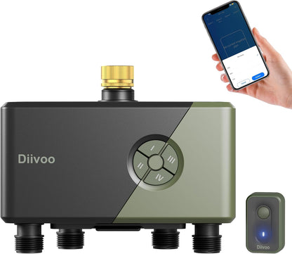 Brass WiFi Sprinkler Timer 2 Zone for Garden Hose Remote Control