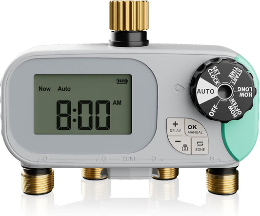 Sprinkler Timer for Garden Hose, Programmable Brass Water Timer