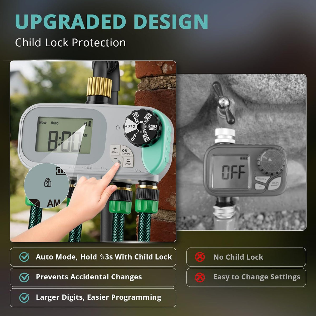 Sprinkler Timer for Garden Hose, Programmable Brass Water Timer